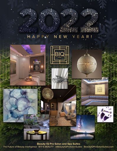 Happy New Year 2022 From Beauty IQ Pro Salon and Spa Suites Rhonda Coleman Albazie Celebrity Esthetician Hair Stylist Makeup Artist Educator Beautefessional